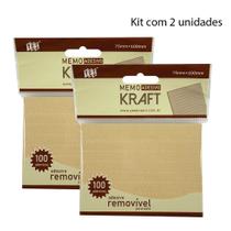 Bloco Memo Pautados Removível (kit com 2 unidades)