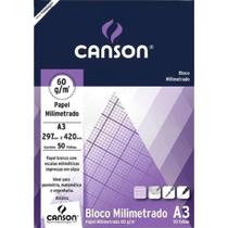Bloco Milimetrado Técnico A3 50 fls 60gm² Marca Canson