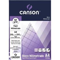 Bloco Milimetrado Técnico A4 50 fls 60gm² Marca Canson