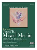 Bloco Mix Media Strathmore Toned Tan 300g 27,9 X 35,6cm 15f Bloco Mix Media Strathmore Toned Tan 300g 27,9 X 35,6cm 15f