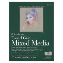 Bloco Mix Media Toned Gray 22,9x30,5 15f Strathmore
