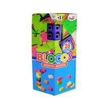 Bloco Monta Monta Cores Variadas Caixa com 28 Peças - 0112 - MINI TOYS Bloco Monta Monta Cores Variadas Caixa com 28 Peças - 0112 - MINI TOYS