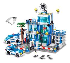 Bloco Montar Base Da Polícia Swat Brinquedo 666 Peças