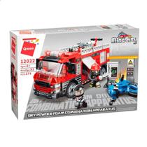 Bloco Montar Bombeiros Resgate Posto Combustível Mine City Bloco Montar Bombeiros Resgate Posto Combustível Mine City