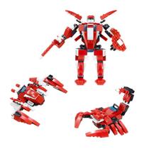 Bloco monte seu robo vermelho brink