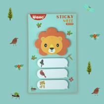 Bloco Notas Adesivas Animais 80 Notes 15 mm X 50 mm Anotações Bichinhos Fofos - Weibo
