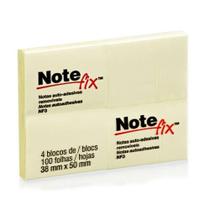 Bloco Note Fix NF3 C/ 4 38 mm X 50 Mm 100 Folhas Amarelo - 3M
