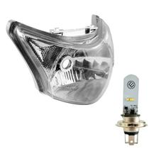 Bloco Óptico Biz 125 / Biz 100 / Biz 110 Encaixe Lâmpada H4 / Acompanha Lâmpada LED