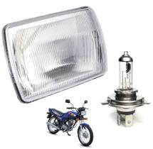 Bloco Optico Farol Com Lampada Biodo H4 Cg Today Titan Cargo 125 Ate 1999