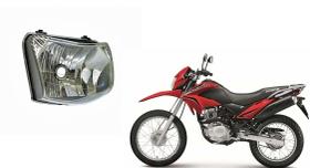 Bloco Óptico Farol Globo Nxr Bros 125 150 Para Lâmpada Biodo H4 Ano 2009 Até 2013