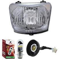 Bloco Optico Farol Honda Pop 100 + Lampada Led E Soquete