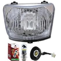 Bloco Optico Farol + Soquete + Led Farol Pop 100 2007 Á 2015