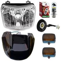 Bloco Optico, Lanterna Fume E Lente, Lâmpada Pop 100 07 Á 15