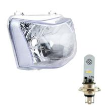 Bloco Óptico NXR Bros 125 / Bros 150 Encaixe P/ Lâmpada H4 / Acompanha Lâmpada LED