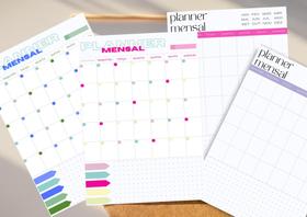 Bloco Organização Planner Planejador Mensal A5 Permanente