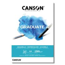 Bloco Papel Aquarela A4 Canson Graduate 250g 20 Folhas Bloco Papel Aquarela A4 Canson Graduate 250g 20 Folhas