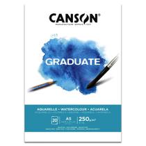 Bloco Papel Aquarela A5 Canson Graduate 250g 20 Folhas Bloco Papel Aquarela A5 Canson Graduate 250g 20 Folhas