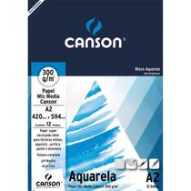 Bloco Papel Aquarela Canson Mix Media A2 300g Bloco Papel Aquarela Canson Mix Media A2 300g