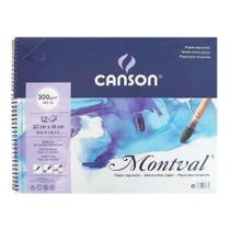 Bloco Papel Aquarela Montval Canson A3 300g Com Espiral Bloco Papel Aquarela Montval Canson A3 300g Com Espiral