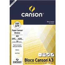 Bloco Papel Branco A3 200g 20 Folhas Canson 66667044