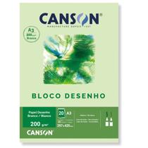 Bloco Papel Branco Canson Desenho 200g A3 C/ 20 Fls Bloco Papel Branco Canson Desenho 200g A3 C/ 20 Fls
