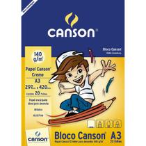 Bloco Papel Canson A3 Creme 140g com 20 Folhas - Canson