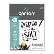 Bloco Papel Canson Bl Marker Lettering 180g 24cm x 32cm 20 Folhas - 9921