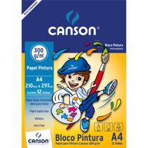 Bloco Papel Canson Bl Para Pintura 300gr A4 12 Folhas - 7091 Bloco Papel Canson Bl Para Pintura 300gr A4 12 Folhas - 7091