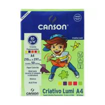 Bloco Papel Canson Criativo Colorido Lumi 05 Cores 50 Folhas A4 80g Bloco Papel Canson Criativo Colorido Lumi 05 Cores 50 Folhas A4 80g