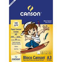 Bloco Papel Canson Desenho Creme 140gr A3 20 Folhas - 7073 Bloco Papel Canson Desenho Creme 140gr A3 20 Folhas - 7073