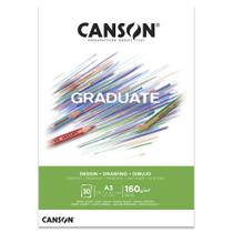 Bloco Papel Canson Graduate Desenho 160gr A3 30 Folhas - C400110365 Bloco Papel Canson Graduate Desenho 160gr A3 30 Folhas - C400110365