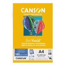 Bloco Papel Canson Iris Vivaldi A4 Amarelo 185g 25 Folhas - 66661504