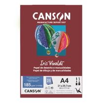 Bloco Papel Canson Iris Vivaldi A4 Grená 185g 25 Folhas - 66661513