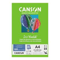 Bloco Papel Canson Iris Vivaldi A4 Verde Claro 185g 25 Folhas - 66661526