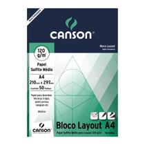 Bloco Papel Canson Layout A4 50 Folhas 120g Bloco Papel Canson Layout A4 50 Folhas 120g