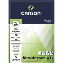Bloco Papel Canson Layout Margeado Técnico 90g A3+ 50 Folhas