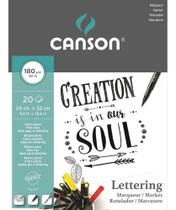 Bloco Papel Canson Marker Lettering 20 Folhas 24x32cm 180g
