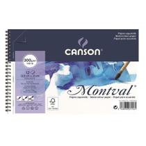 Bloco Papel Canson Montval Aquarela 300gr A4 12 Folhas - 7161 Bloco Papel Canson Montval Aquarela 300gr A4 12 Folhas - 7161