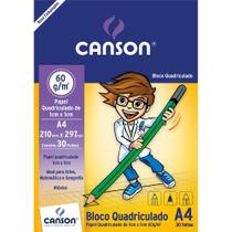 Bloco Papel Canson Quadriculado Branco 1cm X 1cm 60gr A4 30 Folhas - 7898481584651