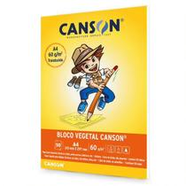 Bloco Papel Canson Vegetal Liso A4 60g 50 Folhas desenho