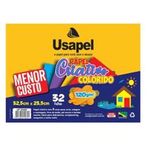 Bloco Papel Criativo Colorido A4 120g/m² 32 Folhas 32,5 x 23,5cm - Usapel