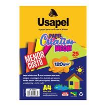 Bloco Papel Criativo Neon A4 120g/m² 25 Folhas 21 x 29,7cm - Usapel