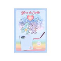 Bloco Papel de Carta Animativa Ursinhos Carinhosos Pautado 50 Folhas 179x241mm