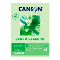 Bloco Papel Desenho A4 Canson 180g 20 Folhas Branco 66667164 Bloco Papel Desenho A4 Canson 180g 20 Folhas Branco 66667164