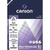 Bloco Papel Milimetrado A3 Canson 60g 50 Folhas