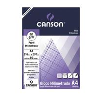 Bloco Papel Milimetrado A4 Canson 60g Técnico 50 Folhas Bloco Papel Milimetrado A4 Canson 60g Técnico 50 Folhas