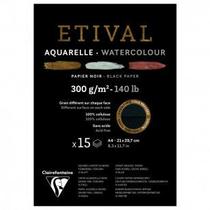 Bloco Papel para Aquarela Preto 300g Etival A4