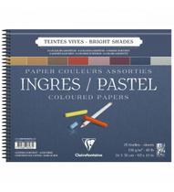 Bloco Papel Pastel Clairefontaine Ingres 130g 24x30 25 Fls