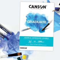 Bloco Papel pintura Aquarela Graduate A4 250g Canson