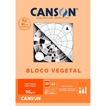 Bloco Papel Vegetal A3 29,7x42cm Canson 90g 50 Folhas